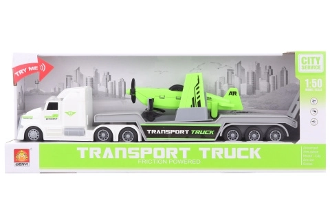 Camion avec avion à piles