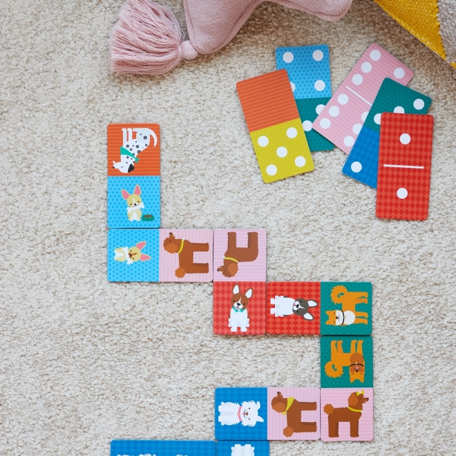 Petit Collage Domino 2en1 chiens/nombres
