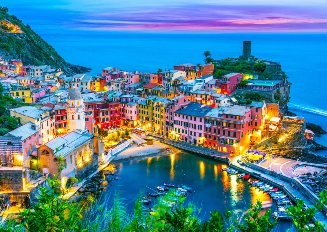 Enjoy puzzle Vernazza au crépuscule, Cinque Terre, Italie – 1000 pièces