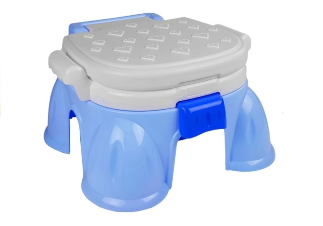 Petit pot bleu avec couronne pour enfant