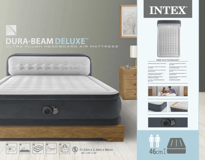 Matelas gonflable avec pompe intégrée Intex Deluxe