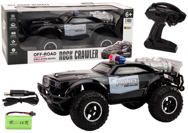 Voiture de police tout-terrain télécommandée RC 1:8