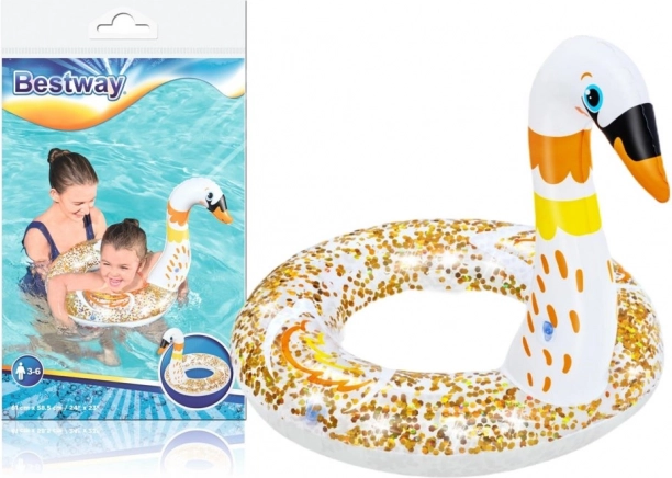 Bouée de natation enfant gonflable cygne 61 × 61 cm BESTWAY