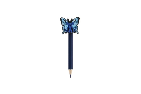 Crayon avec motif papillon en bois