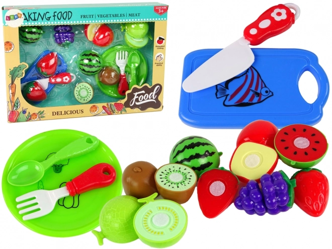 Ensemble fruits et ustensiles de cuisine pour enfants