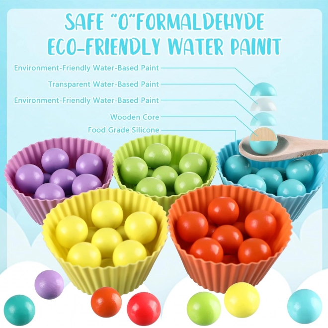 Boules colorées mosaïque Montessori Woopie