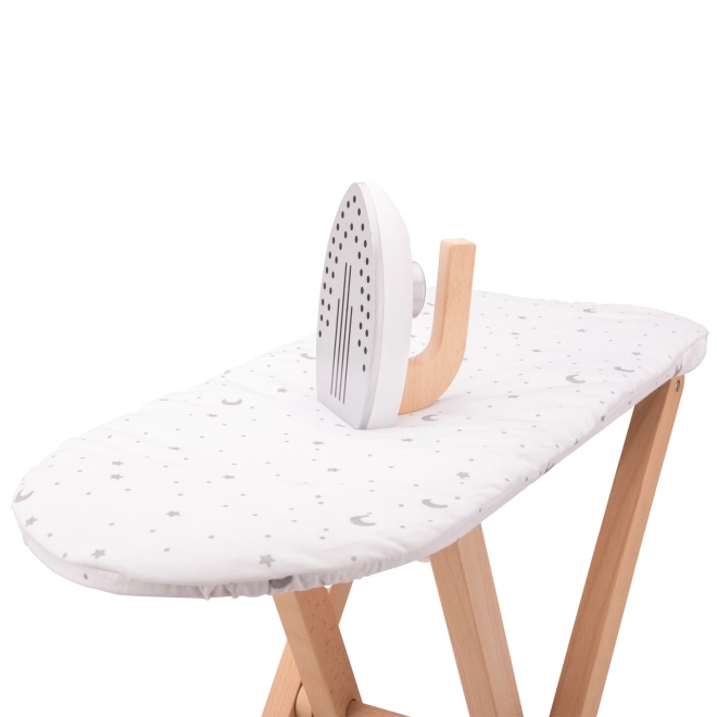 Planche à repasser et fer à repasser pour enfants en bois