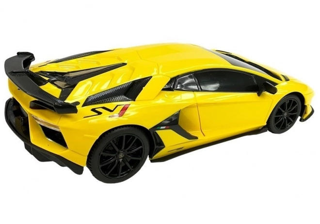 Voiture de course télécommandée Lamborghini Aventador jaune 1:24
