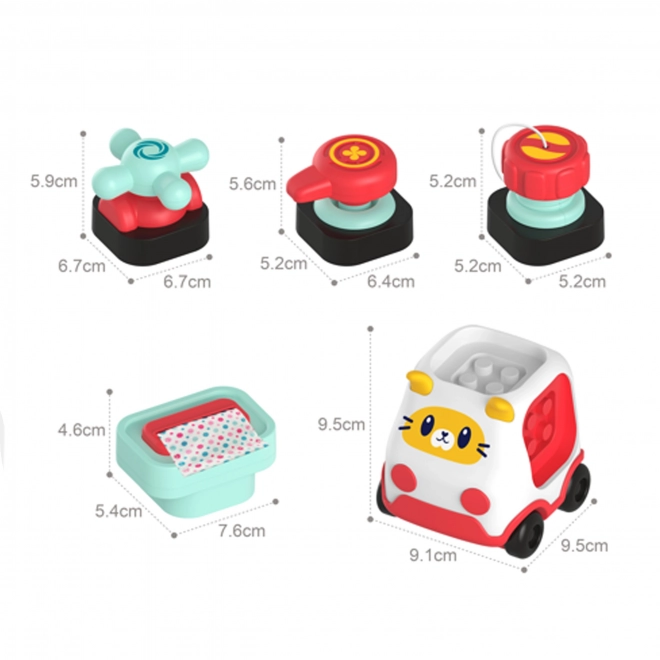 Voiture de construction Montessori chat