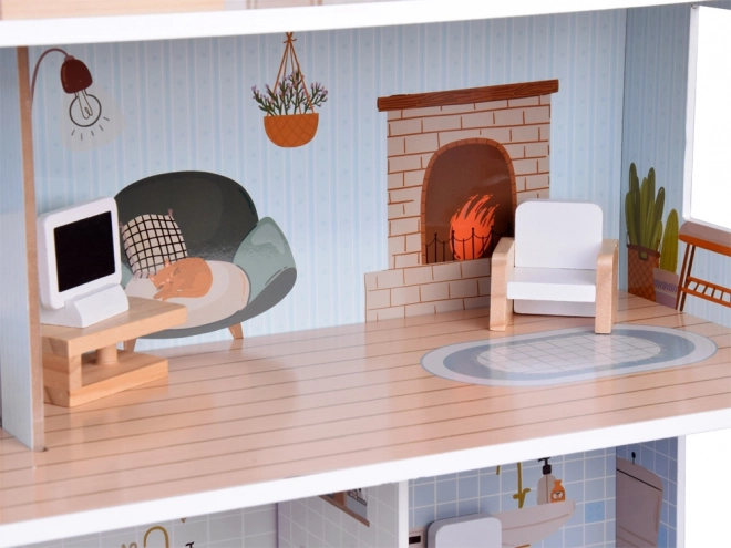 Maison enchantée avec mobilier Élégante villa en bois pour poupées ZA5368