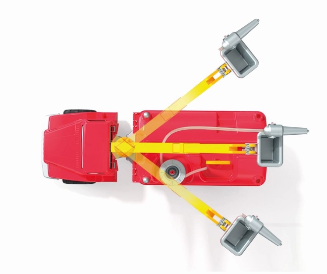 Androni Camions Géants camion de pompier avec plateforme et lance à eau fonctionnelle - longueur 74 cm