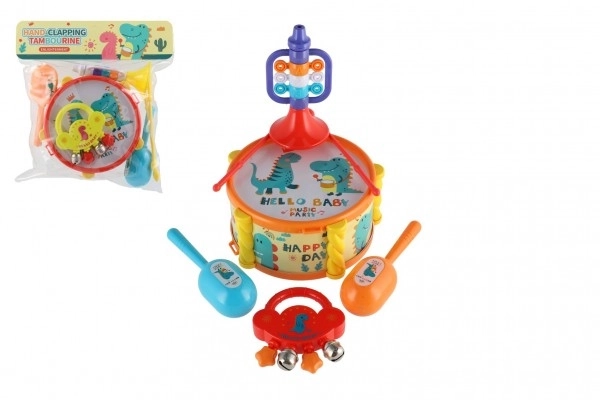 Instruments de musique/ensemble plastique 5pcs dans une boîte 2 couleurs en sac 27,5x28cm 3m+