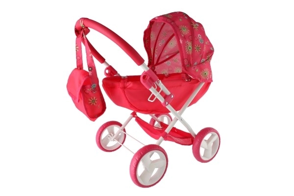 Poussette pour poupées profonde en tissu 58x35x60cm dans une boîte 34x56x8,5cm