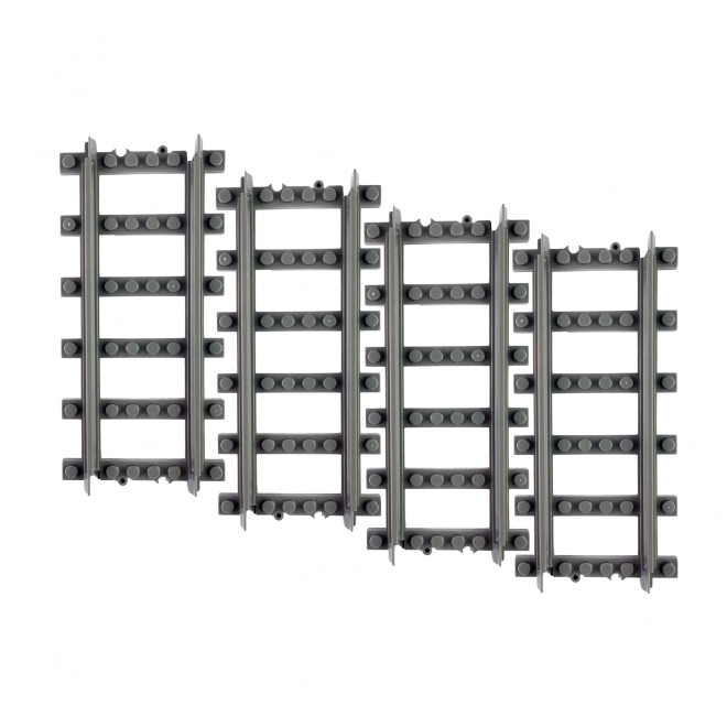 Kit de construction BLOXO rails pour trains et tram RAPPA - droits 4 pcs