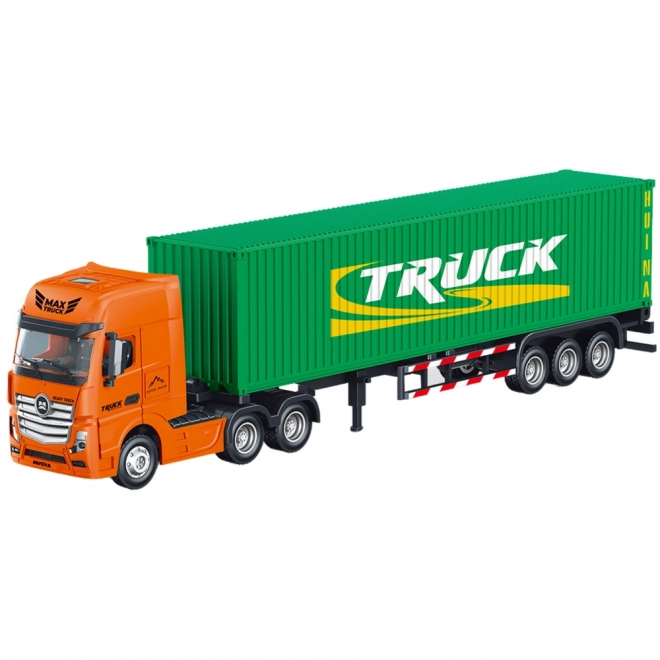 Camion avec remorque conteneur Huina vert 1:50