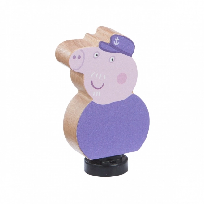 Train en bois Peppa Pig + figurine grand-père