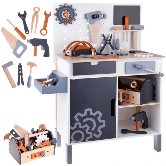 Ensemble d'atelier en bois pour enfants avec outils