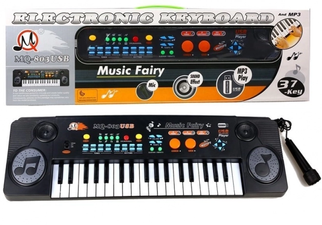 Orgue à clavier avec microphone 37 touches USB