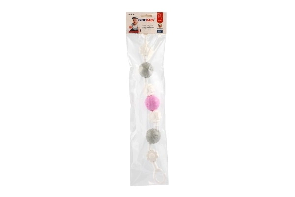 Chaîne colorée avec boules pour poussette 41 cm