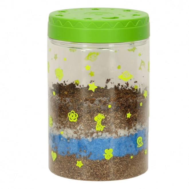 Terrarium pour cultiver des plantes avec lampe LED et dinosaures