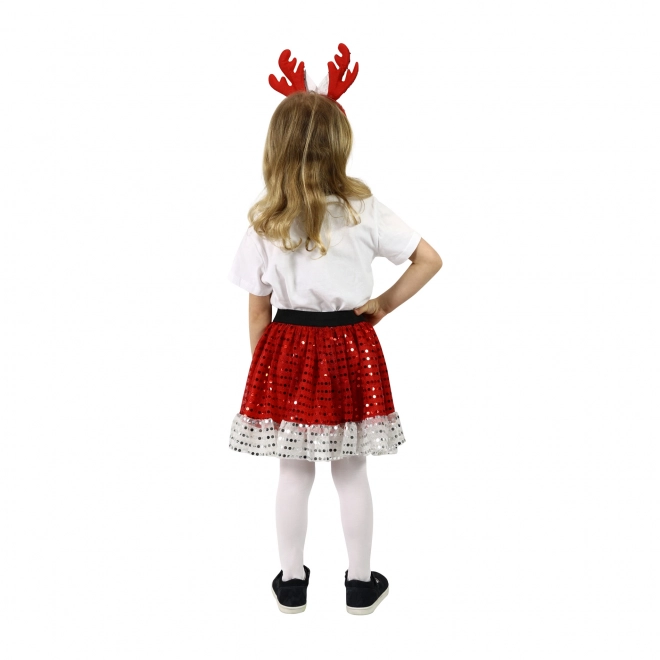 Déguisement enfant TUTU jupe renne de Noël avec serre-tête