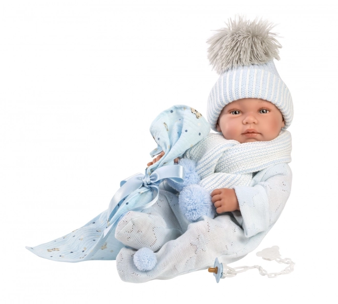 Llorens 84337 NOUVEAU-NÉ GARÇON - poupée réaliste bébé avec corps tout en vinyle - 43 cm
