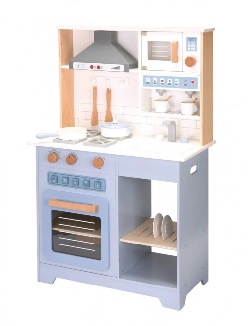 Grande cuisine interactive en bois avec accessoires