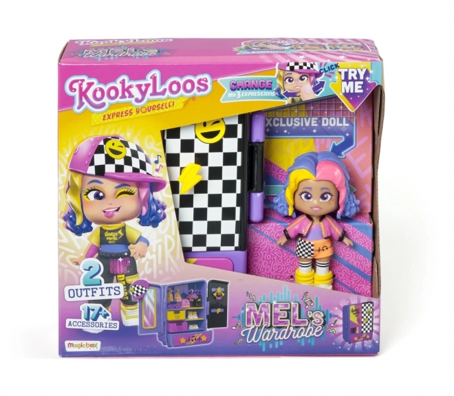 KookyLoos Mel ensemble de jeu - garde-robe pour poupées