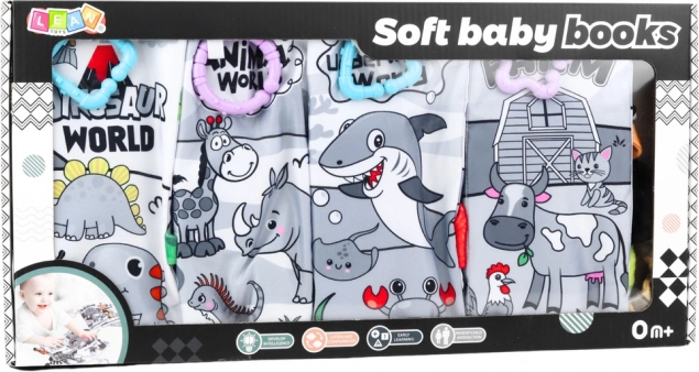 Ensemble de livres sensoriels doux pour bébés 4 pcs