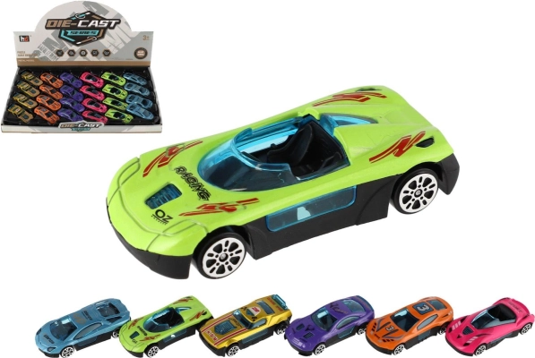 Mini voitures de course 7 cm – ensemble métal‑plastique, roue libre, assortiment de couleurs