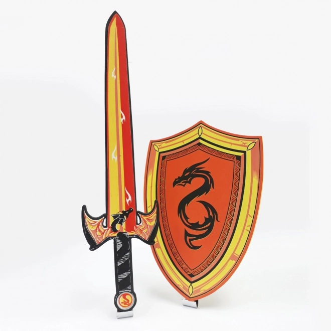 Épée et bouclier en mousse Dragon