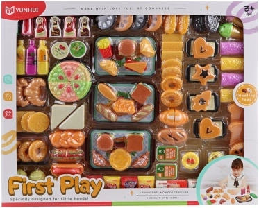 Grand Ensemble de Nourriture en Plastique pour Enfants