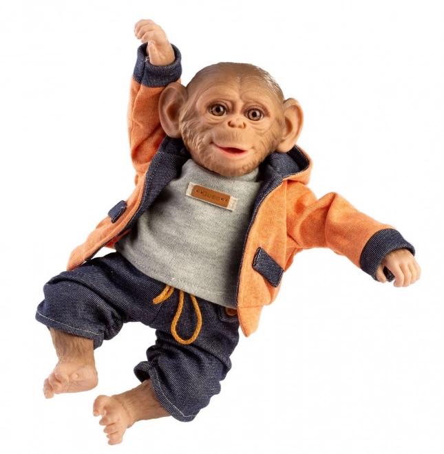 Guca 986 REBORN OPIČKA - bébé singe réaliste avec corps en tissu doux - 32 cm