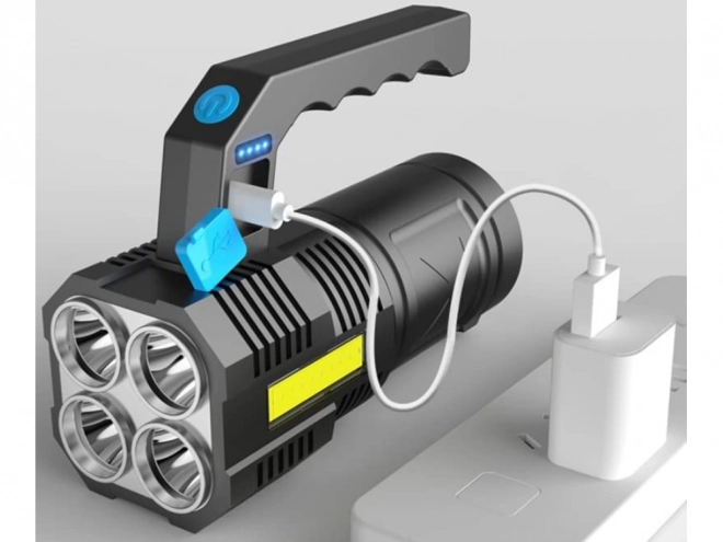 Lampe LED rechargeable 2 en 1 pour usages militaires et policiers