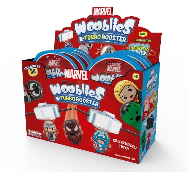 Personnages magnétiques Wooblies avec turbo lanceur - 4 cm