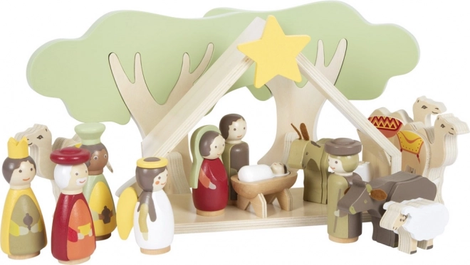 Petite Crèche de Noël en Bois