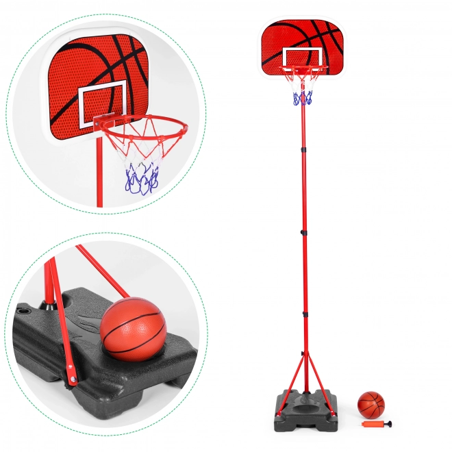 Panier de basket pour enfants avec hauteur réglable et pompe