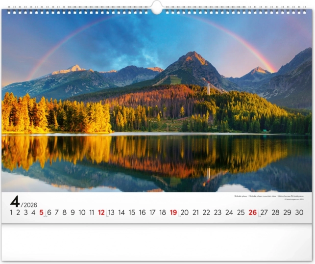 Calendrier mural Magiques Tatras 2026