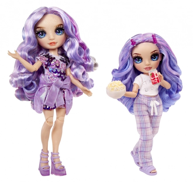 Rainbow High Junior Fashion poupée en pyjama - Violet Willow