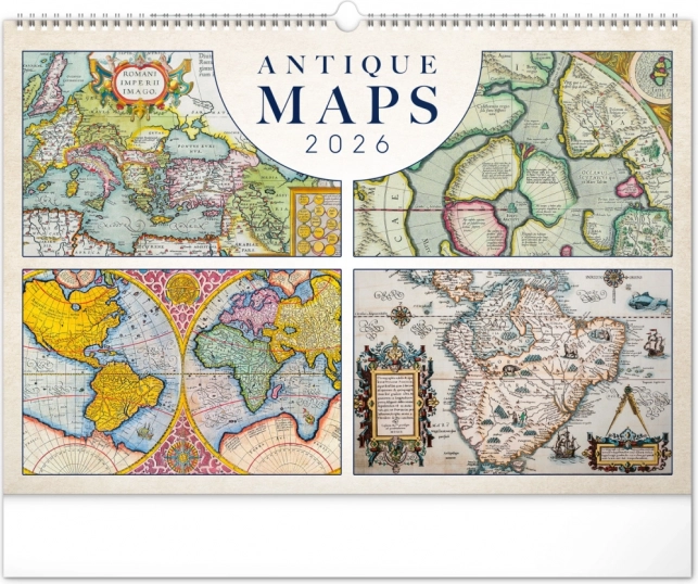 Calendrier mural Cartes anciennes 2026