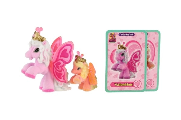 Figurines Filly Butterfly en peluche 2 pièces avec accessoires, assortiment de types sur carte 17x16,5cm