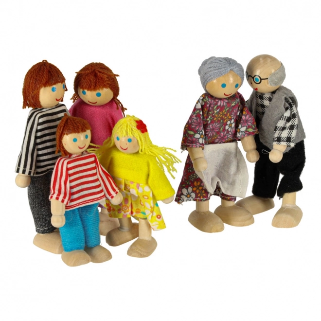 Poupées pour maison de poupée famille 6 pcs