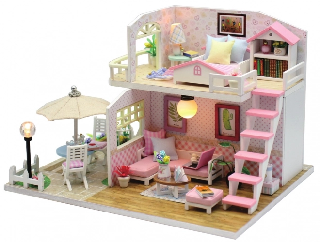 Maquette miniature de maison Rose