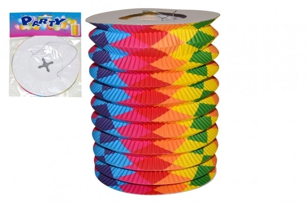 Lampion cylindrique coloré - 15 cm