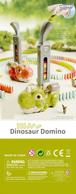 Locomotive électrique dinosaure en cubes Domino