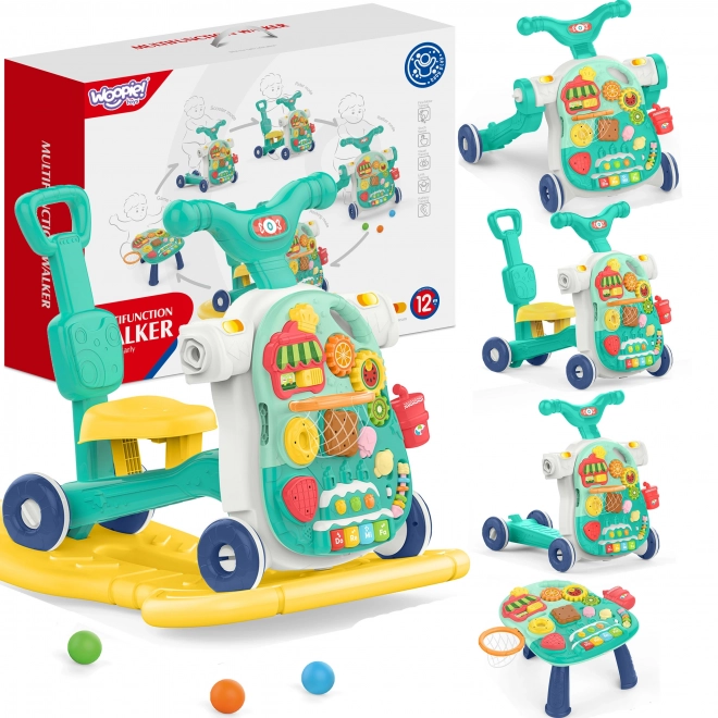Déambulateur multifonctionnel 5en1 Woopie bleu