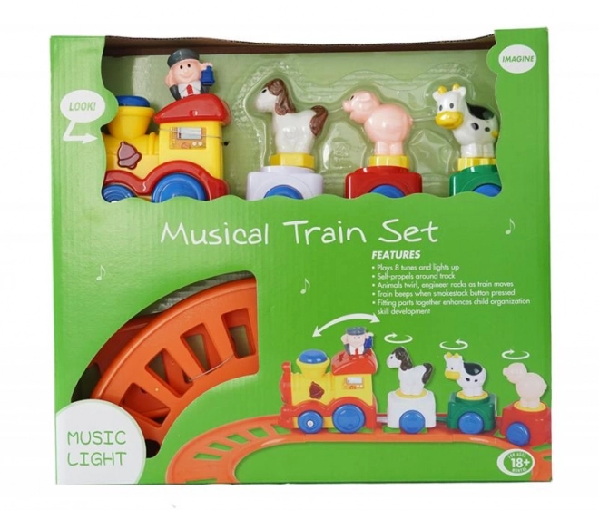 Petit train pour enfants avec mélodie et figurines mobiles