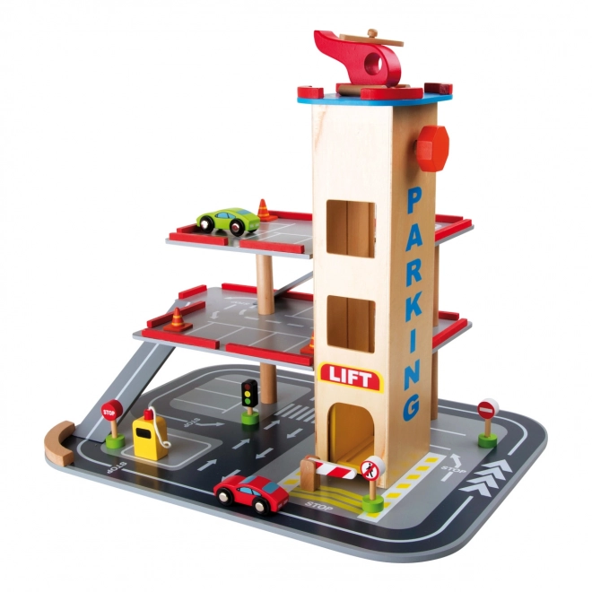 Parking en bois avec ascenseur - Small Foot