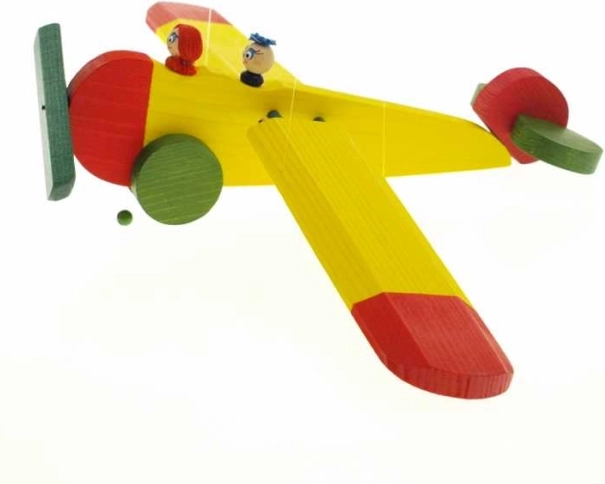Décoration suspendue en bois Avion pour chambre d’enfant