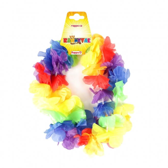 Collier Hawaï fleurs colorées